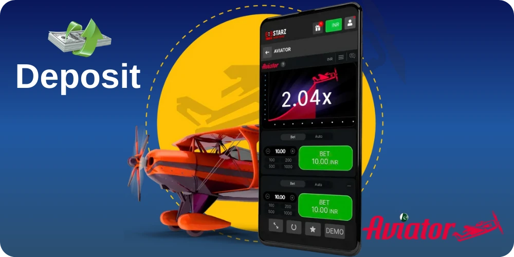 Deposit and Withdraw in Aviator Game App
